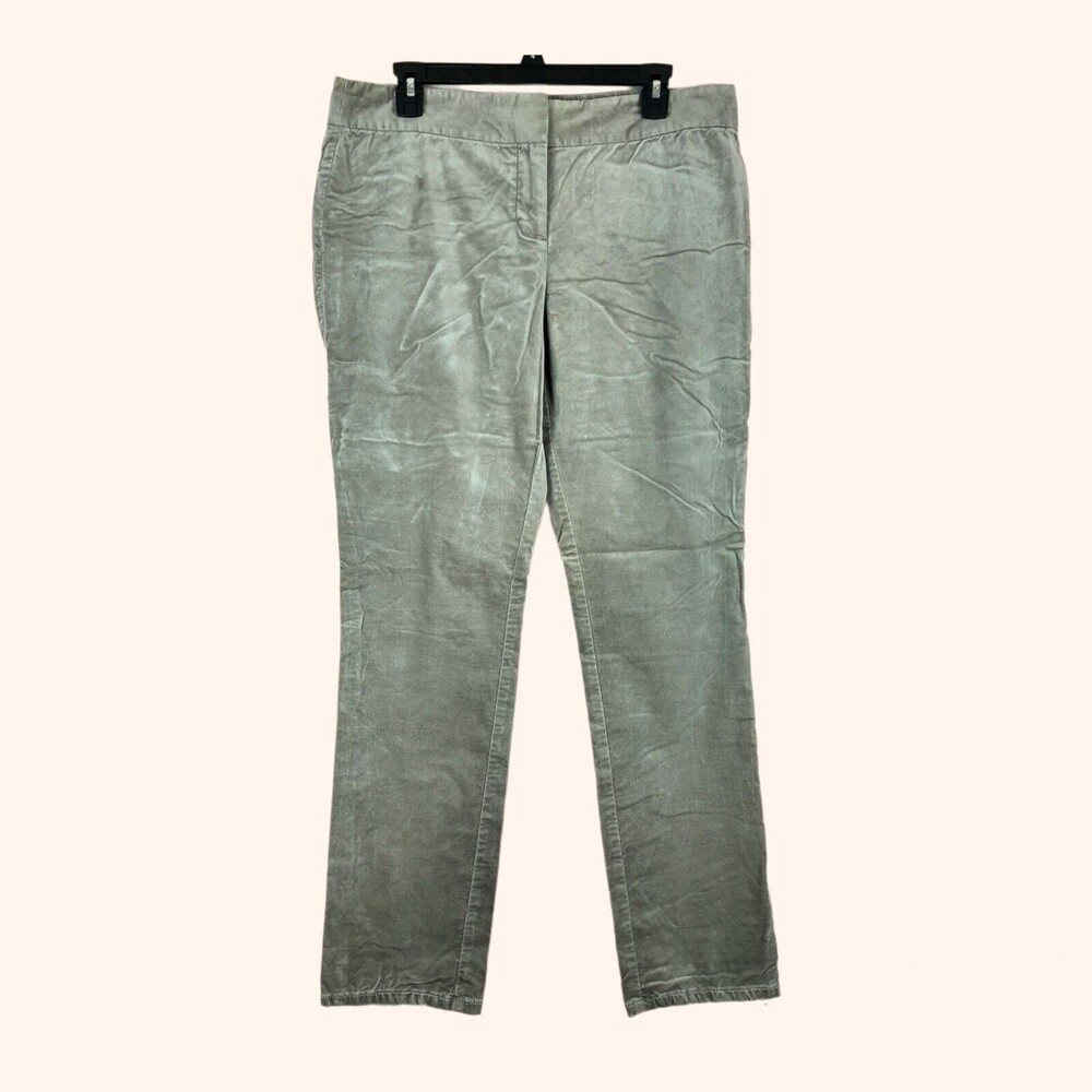 LOFT Ann Taylor Marisa Pants Soft Velvet Trousers Cotton Blend Size 10
